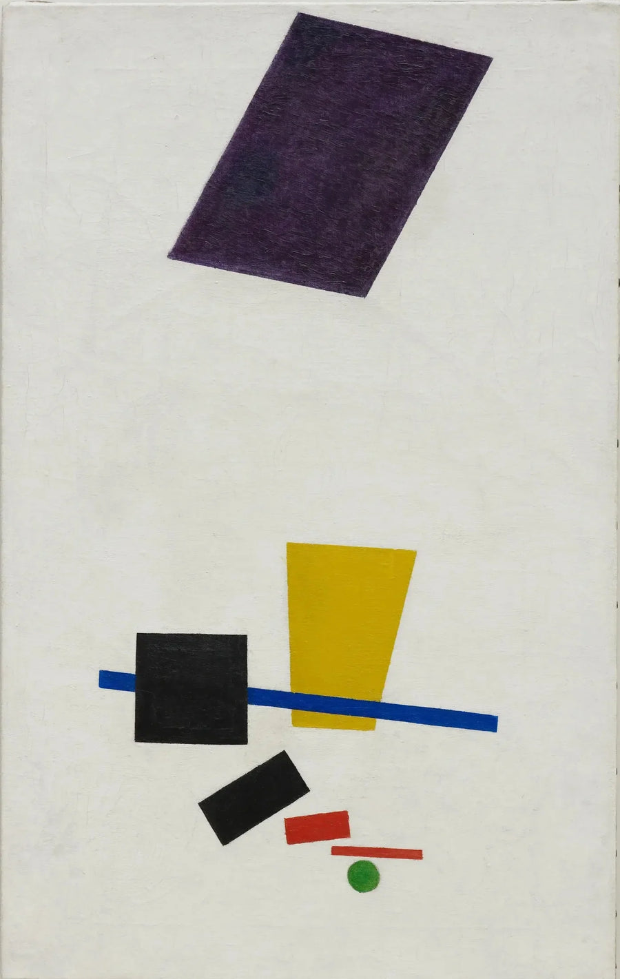 Realistisches Malerbild eines Fußballspielers - Farbige Massen in der 4. Dimension - Kazimir Malevich
