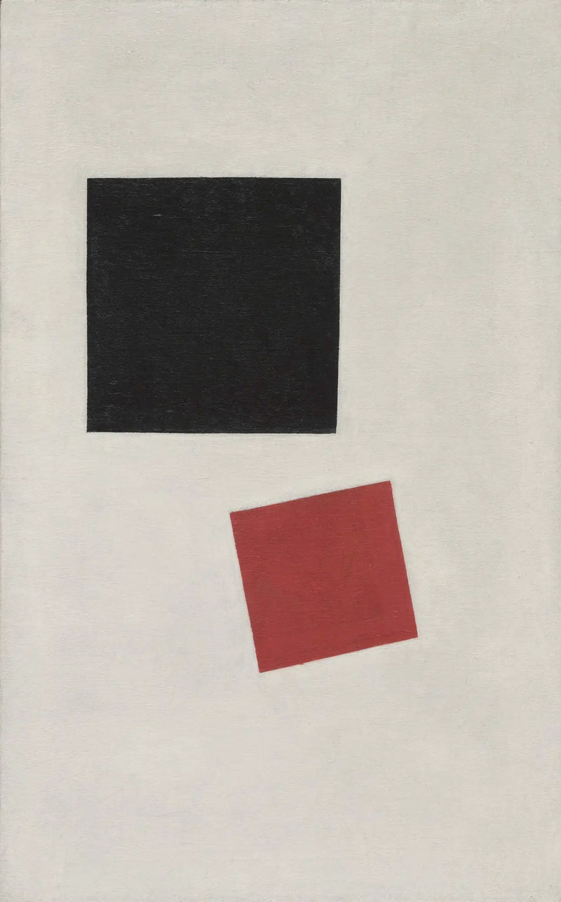 Realismus pictural eines Jungen mit einem Rucksack - Massen von Farben in der vierten Dimension - Kazimir Malevich