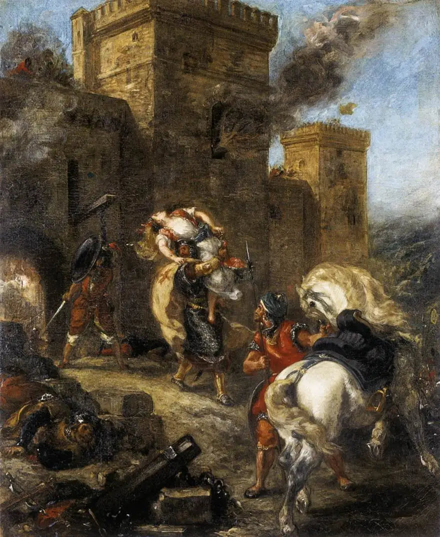 Rébecca enlevée par le Templier - Eugène Delacroix image 1 reproduction d’œuvre d’art à l’huile