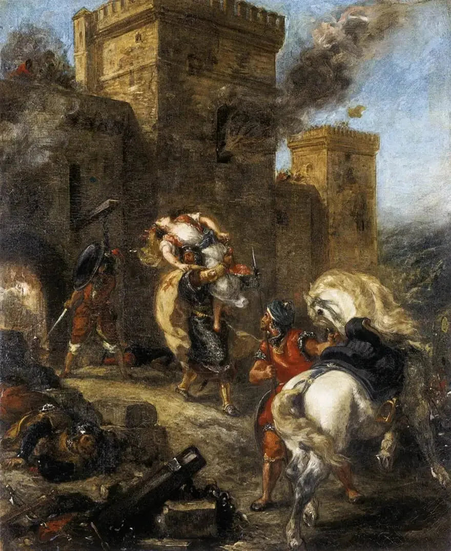 Rébecca von dem Tempelritter entführt - Eugène Delacroix