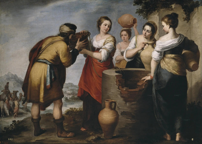 Rebecca und Eliezer - Bartolomé Esteban Murillo
