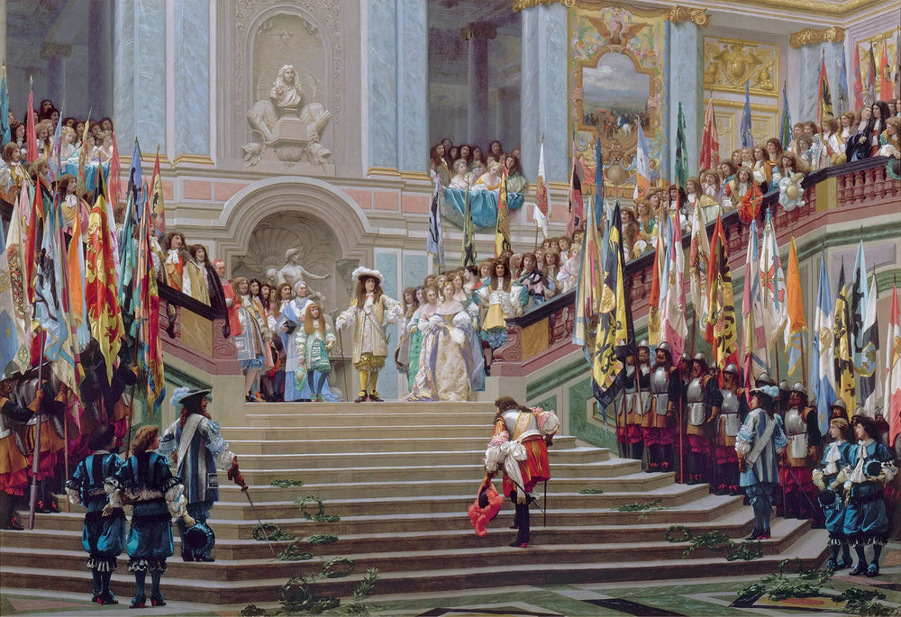 Réception du Grand Condé à Versailles - Jean-Léon Gérôme image 1 copie peinte à la main à l’huile