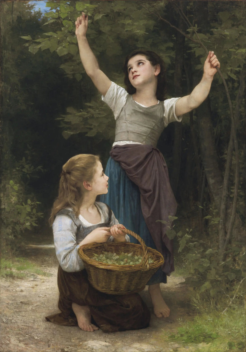 Haselnussernte - Bouguereau