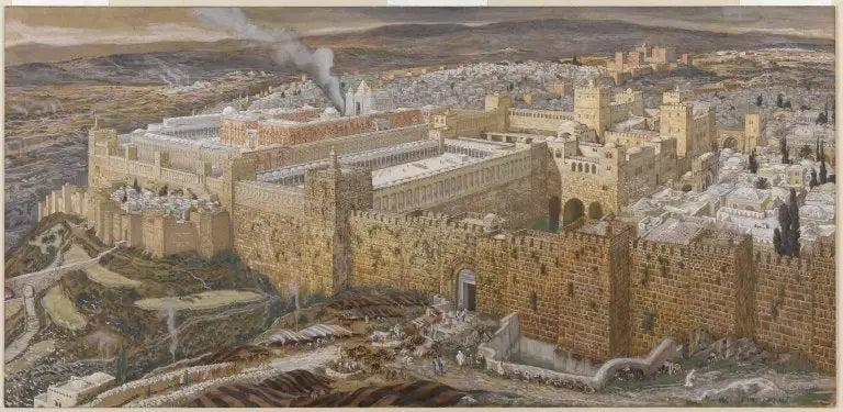 Rekonstruktion von Jerusalem und dem Tempel des Herodes - James Tissot