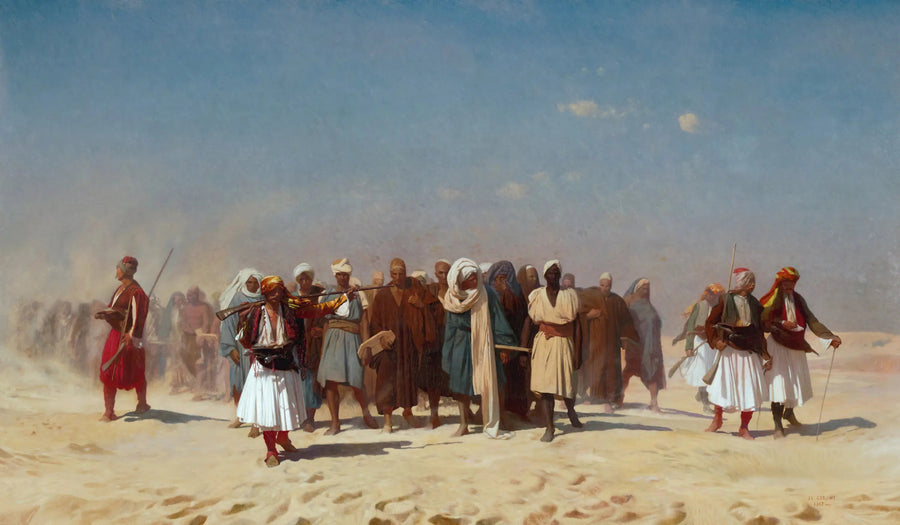 Ägyptische Rekruten, die die Wüste durchqueren - Jean-Léon Gérôme