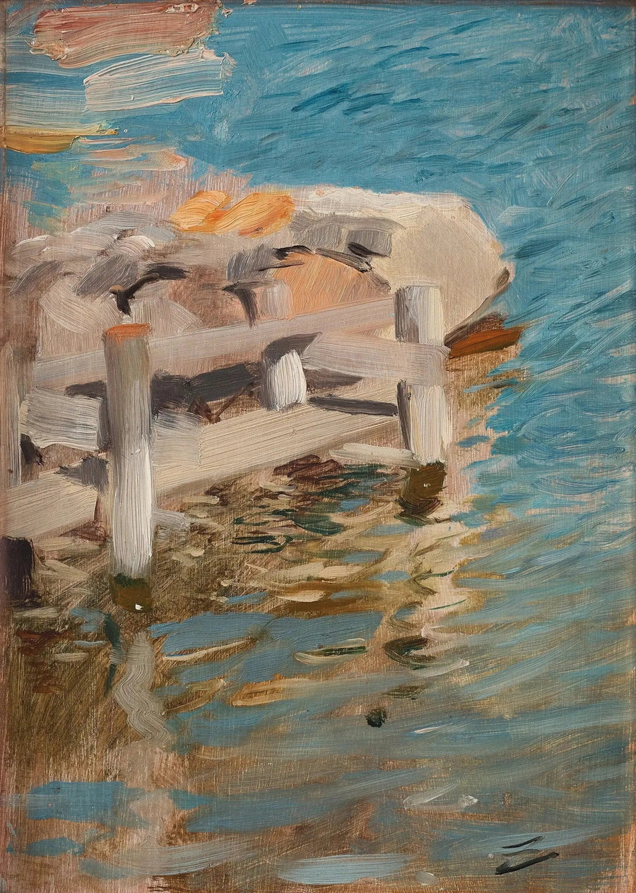 Wasserreflexionen auf einem Steinsarg - Anders Zorn