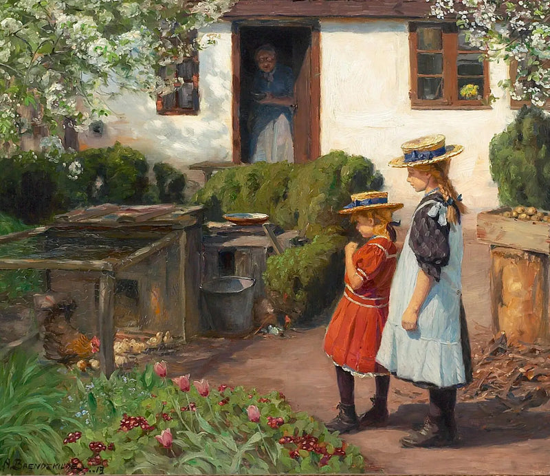 Betrachte die Küken. - H. A. Brendekilde