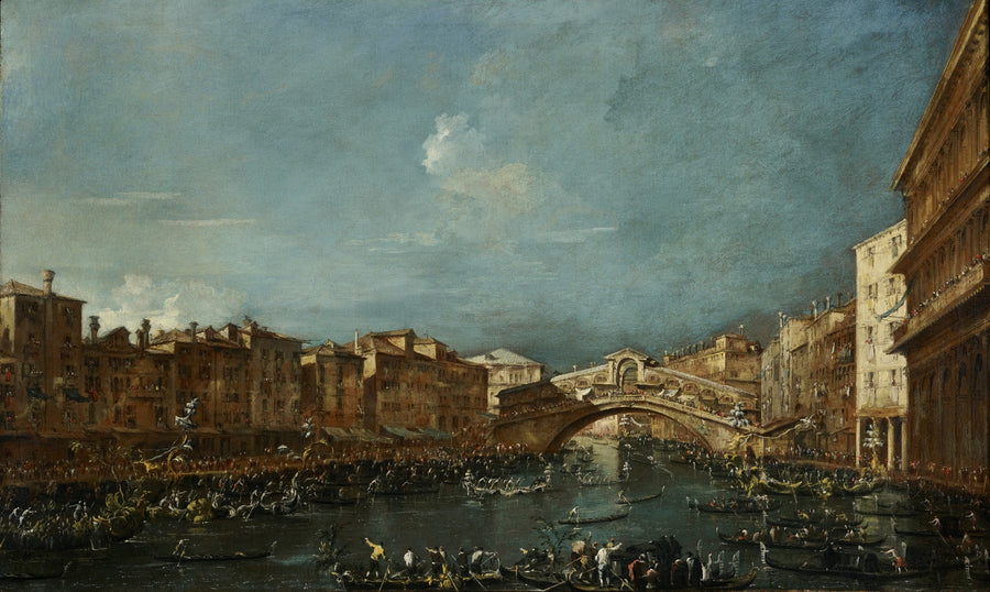 Regatta auf der Rialto-Brücke - Francesco Guardi
