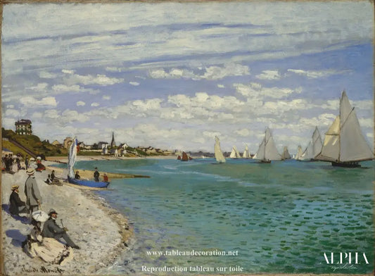 Régates à Sainte-Adresse - Tableau Monet - Reproductions de tableaux et peintures haut de gamme