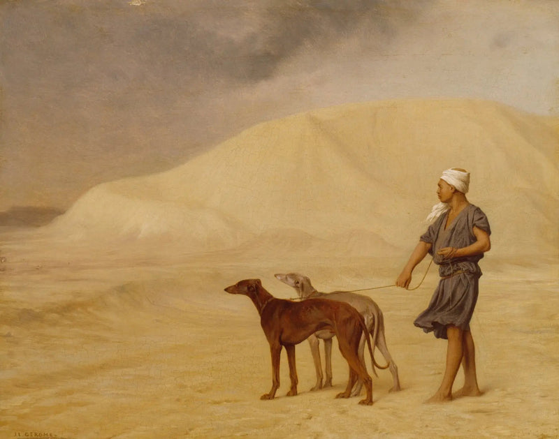Hunde-Relaise in der Wüste - Jean-Léon Gérôme