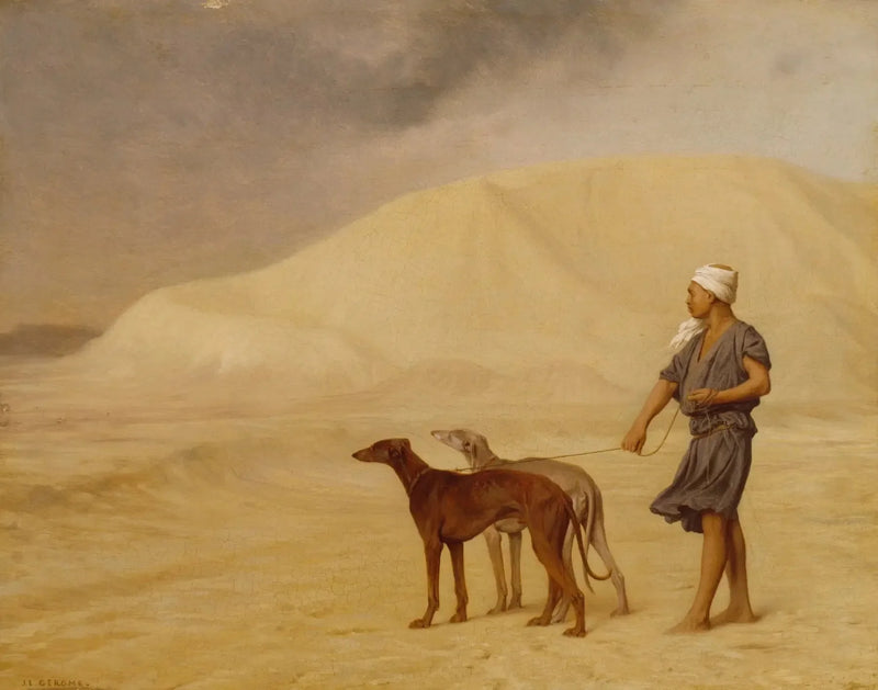 Hunde-Relaise in der Wüste - Jean-Léon Gérôme