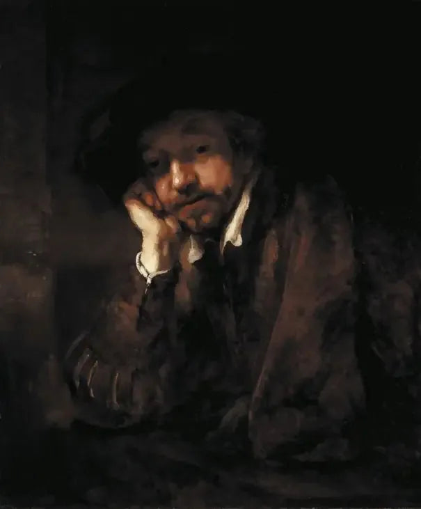 Rembrandt, der sich auf eine Fensterbank stützt - Rembrandt