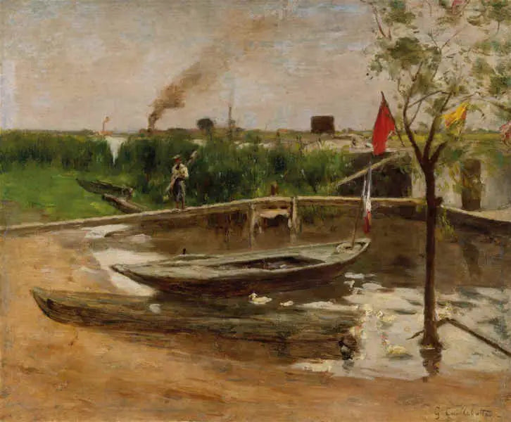 Boote bei Port-Marly - Gustave Caillebotte