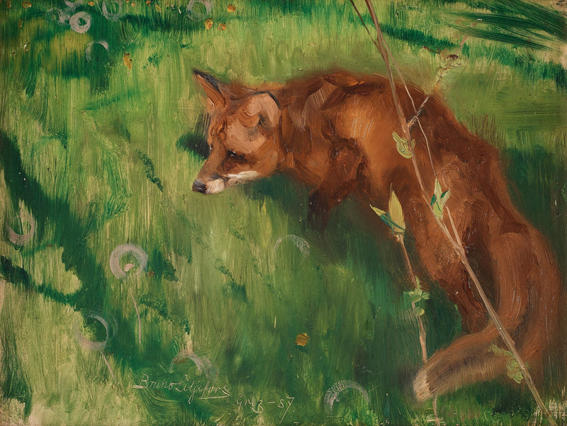 Fuchs auf der Pirsch, Grez - Bruno Liljefors