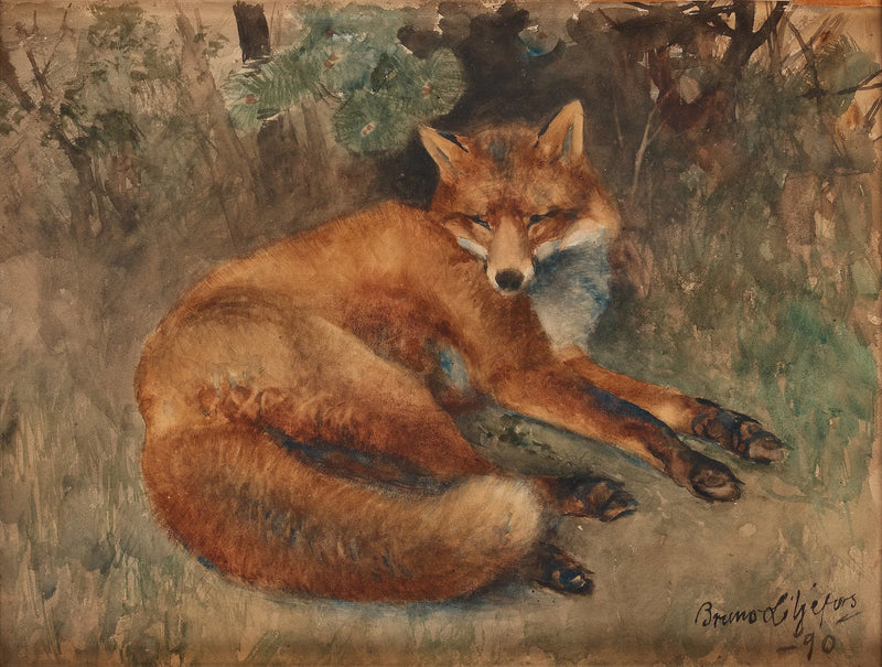 Fuchs in Ruhe - Bruno Liljefors
