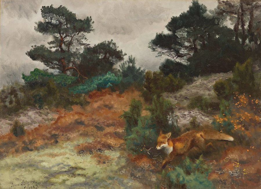 Fuchs in einer Herbstlandschaft - Bruno Liljefors