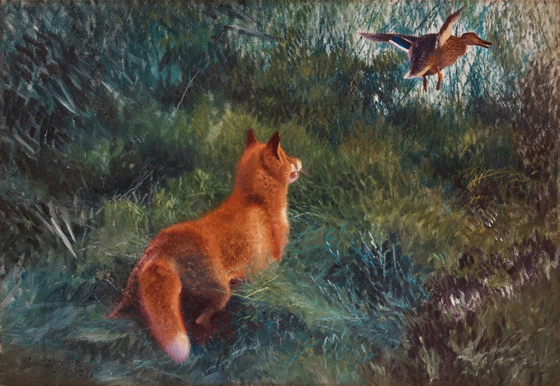 Fuchs und Stockente - Bruno Liljefors