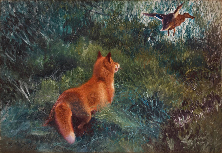Fuchs und Stockente - Bruno Liljefors