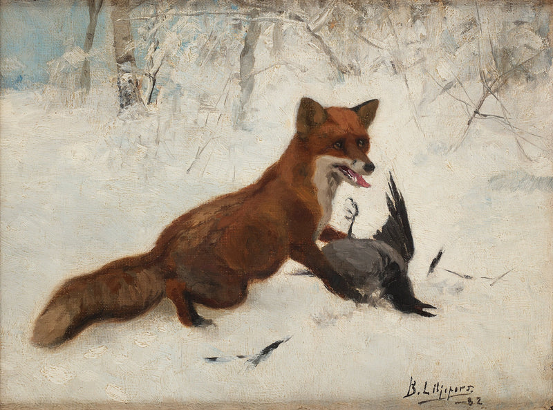 Fuchs und Rabe – Bruno Liljefors
