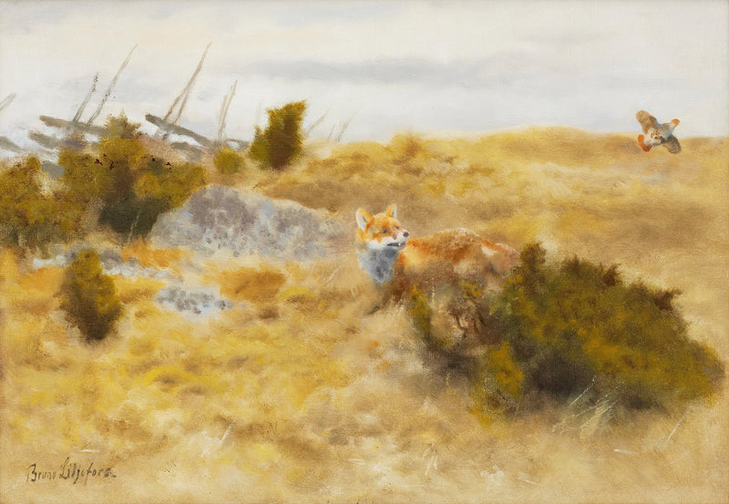 Fuchs und Rebhuhn - Bruno Liljefors