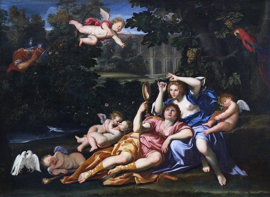 Renaud präsentiert einen Spiegel bei Armide - Domenichino