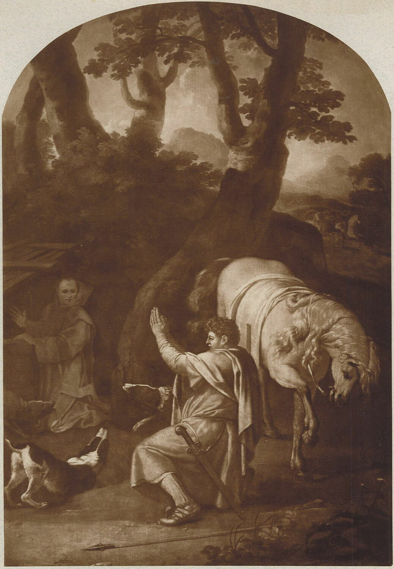 Begegnung von Sankt Bruno und Graf Roger von Sizilien - Eustache Le Sueur