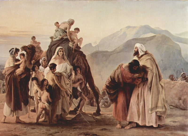 Begegnung zwischen Esaù und Giacobbe - Francesco Hayez