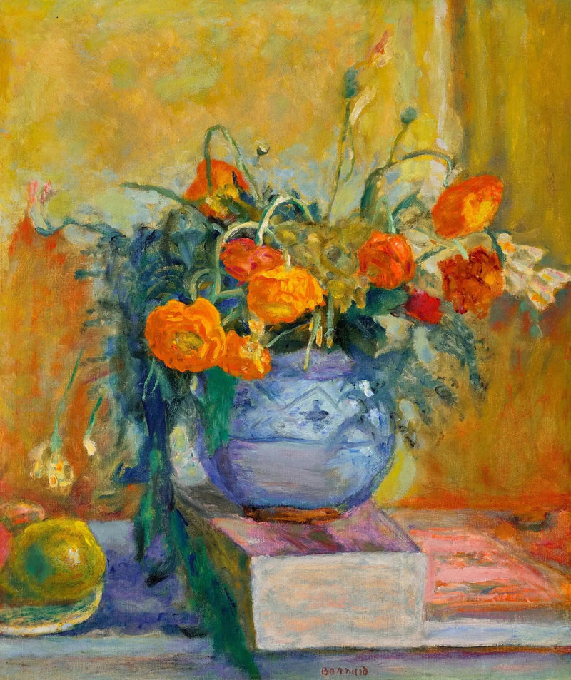 Ranunkeln in blauer Vase - Pierre Bonnard