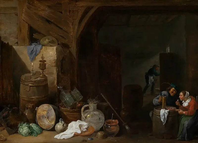 Essen im Heuschober - David Teniers der Jüngere