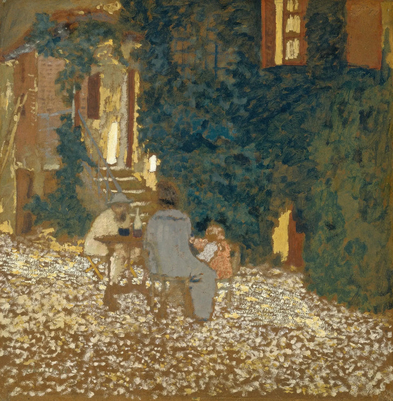 Essen in einem Garten - Édouard Vuillard