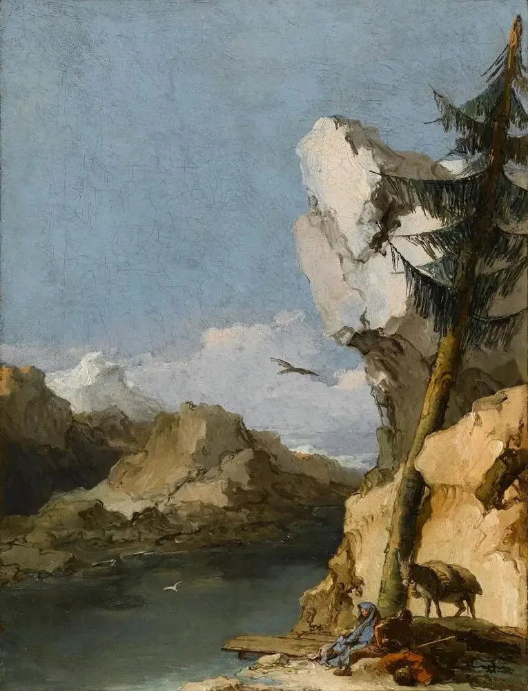 Repos während der Flucht nach Ägypten - Giovanni Battista Tiepolo
