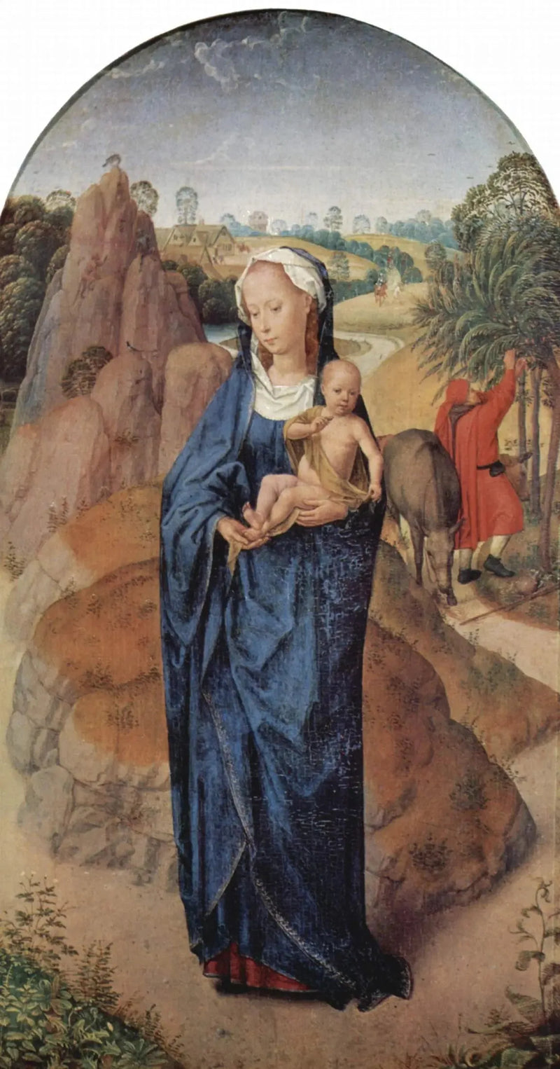 Reproduktion des Gemäldes Flucht nach Ägypten - Hans Memling
