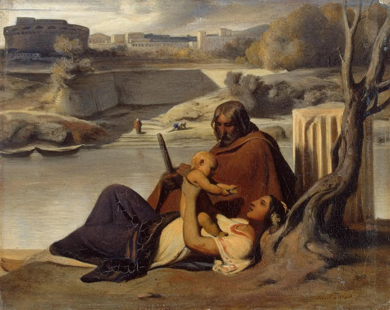 Repos sur les Ufer des Tibers - Paul Delaroche