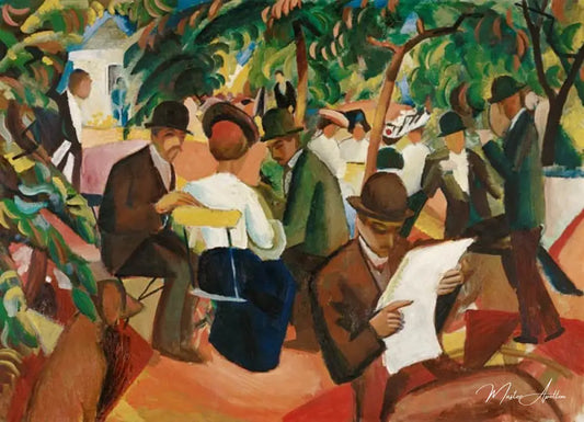 Restaurant du jardin - August Macke - Reproductions de tableaux et peintures haut de gamme