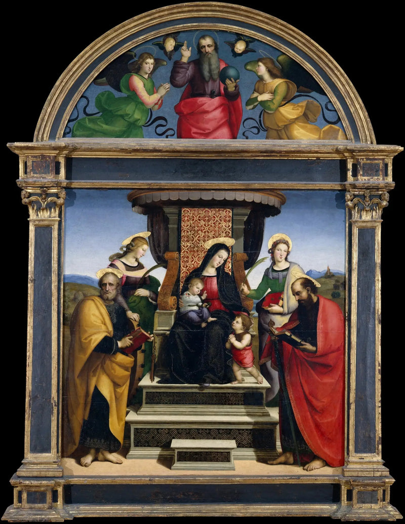 Altartafel mit Säulen - Raphael Sanzio