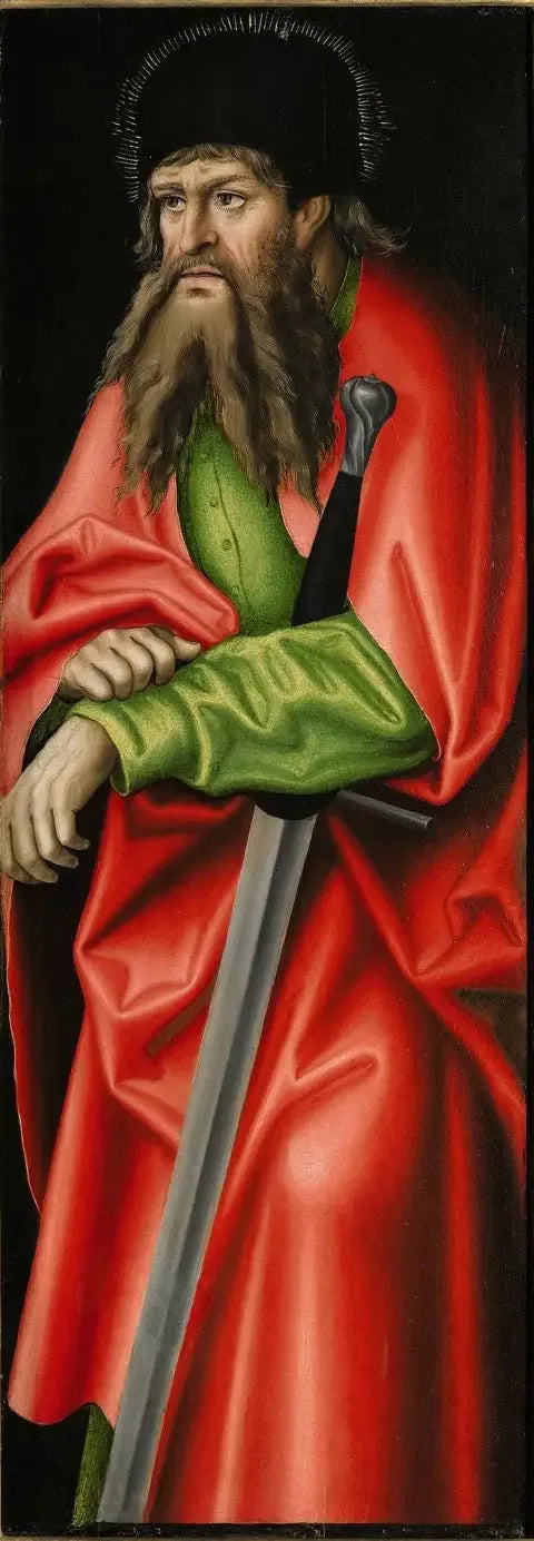 Altarretabel von Feilitzsch [rechte Flügel, Rückseite] : Heiliger Paulus - Lucas Cranach der Ältere