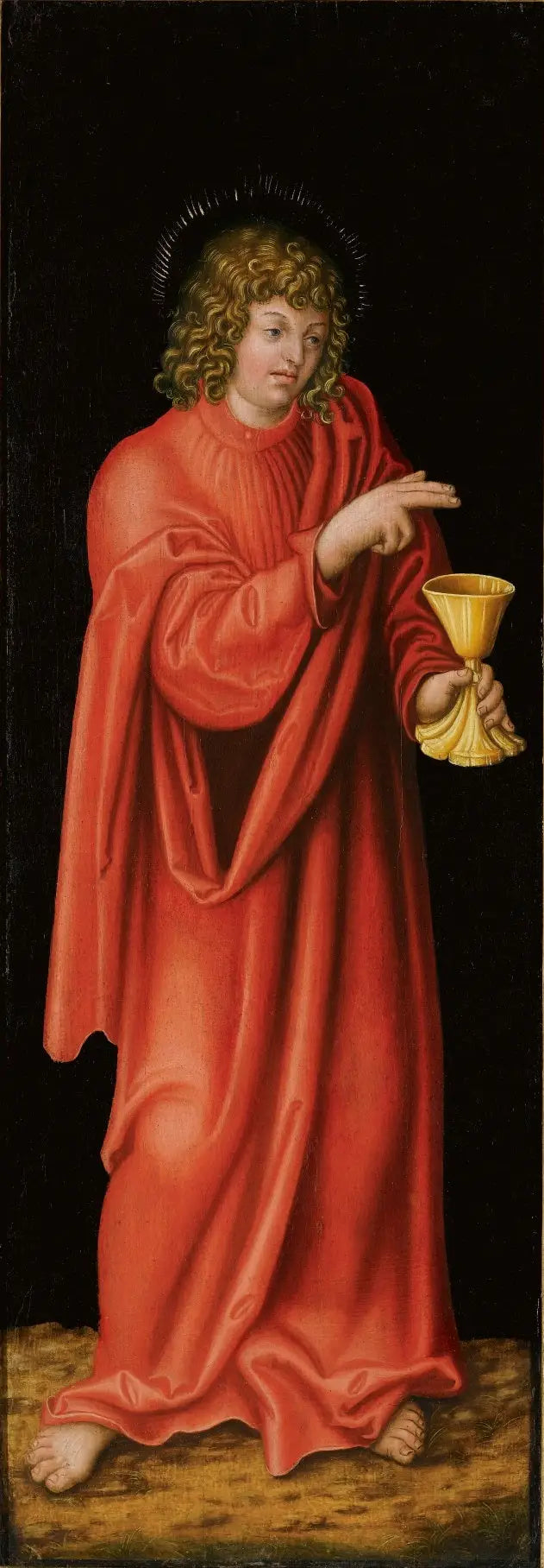 Retable de Feilitzsch [aile gauche, verso] : Saint Jean l'Évangéliste - Lucas Cranach the Elder image 1 tableau peint à l’huile sur toile