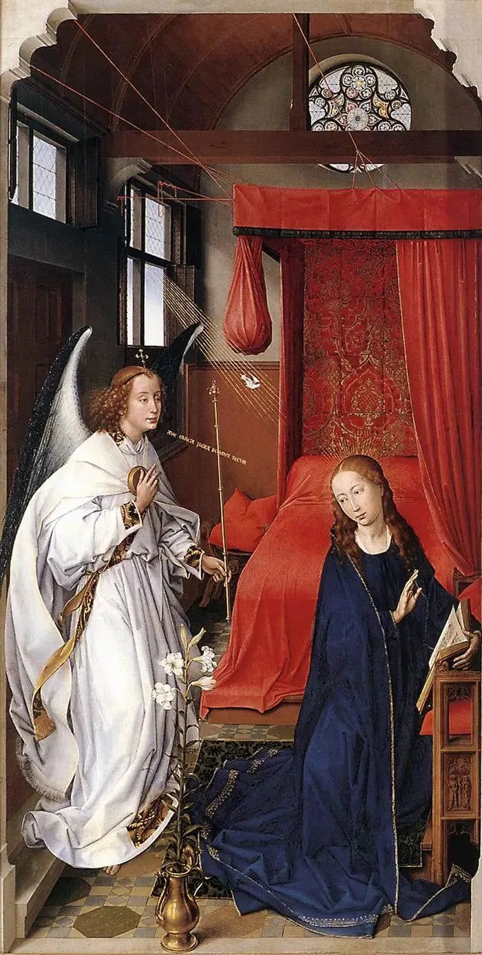 Altarbild von Saint Colomba: Verkündigung - Rogier van der Weyden