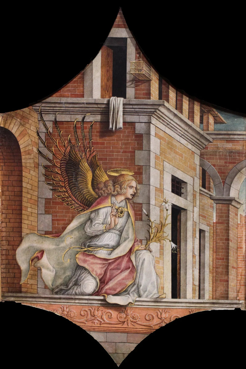 Retabel von San Domenico: Der Engel der Verkündigung - Carlo Crivelli
