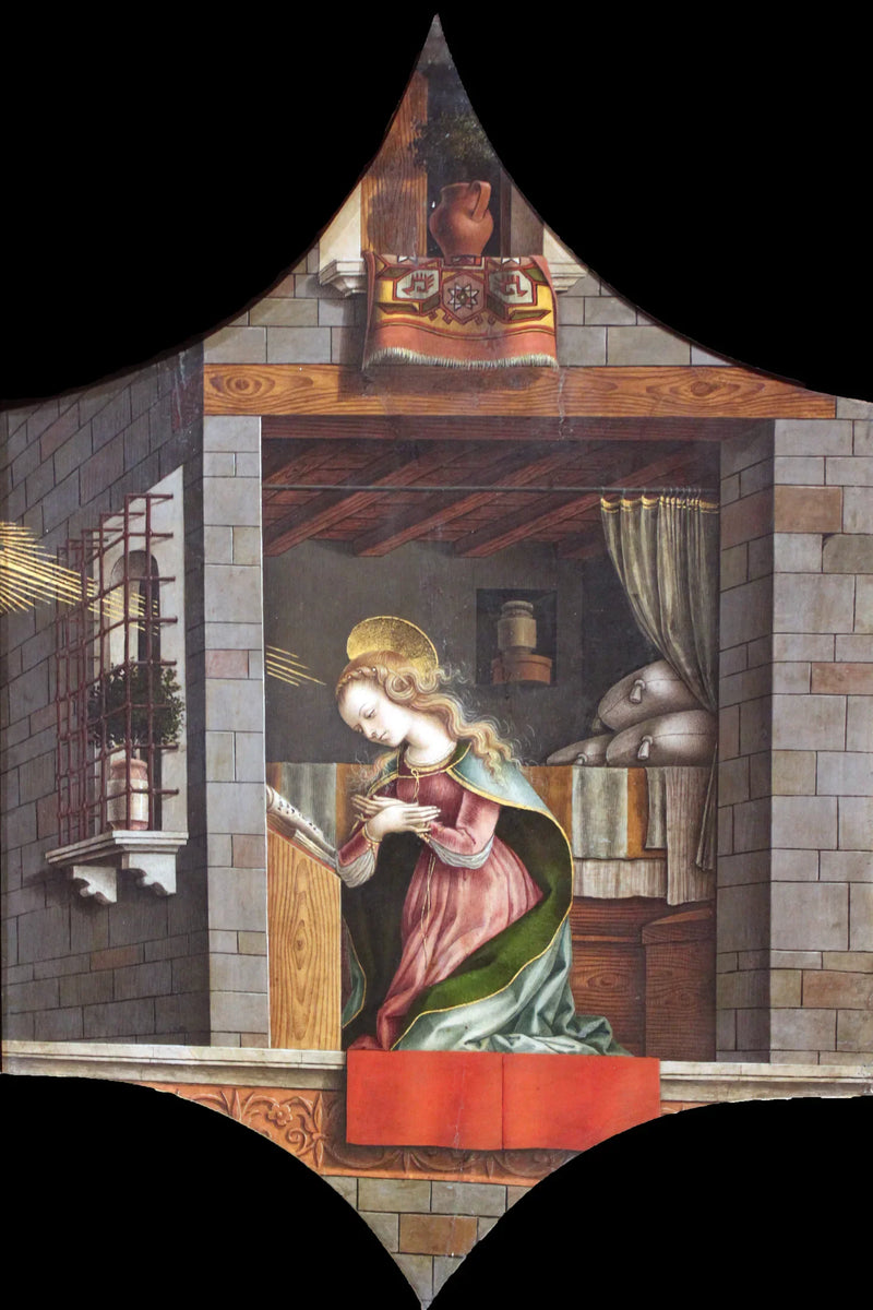Altarbild von San Domenico: Die Verkündigung der Jungfrau Maria - Carlo Crivelli