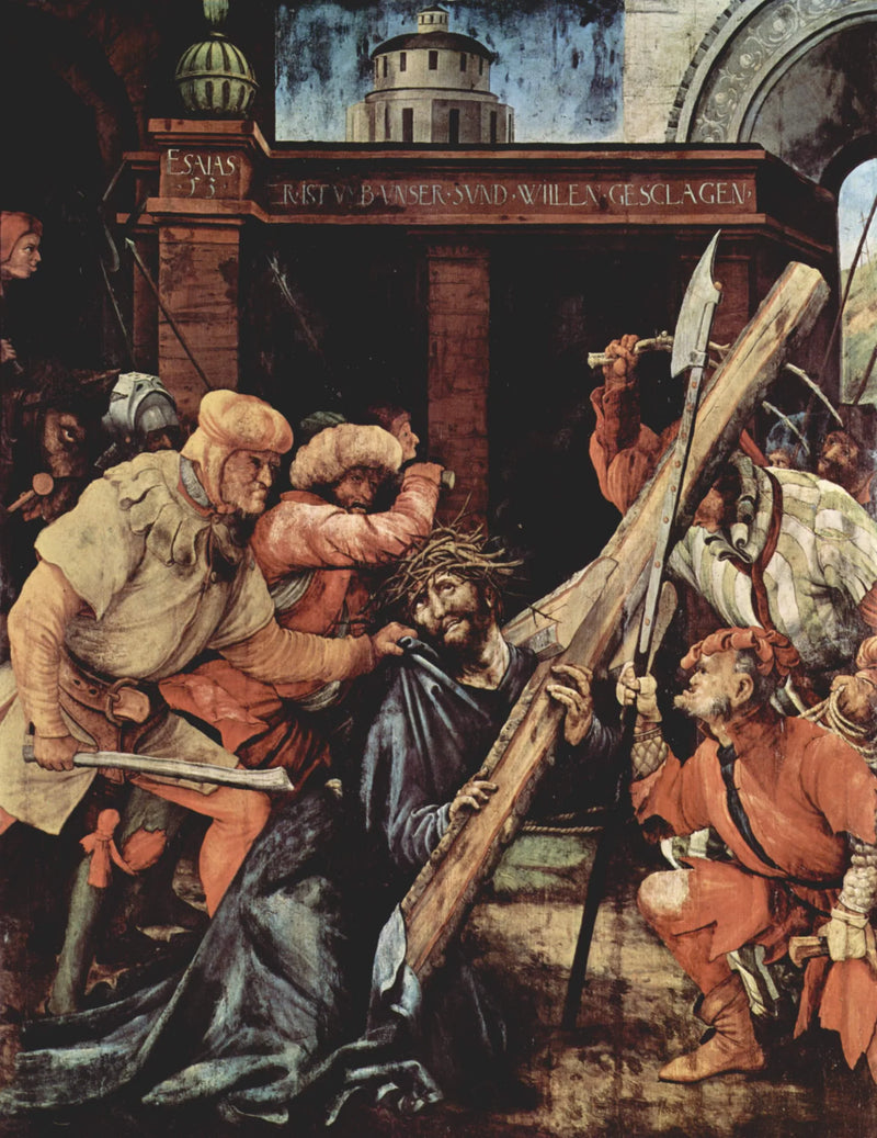 Retabel von Tauberbischofsheim: Der Christus trägt das Kreuz - Matthias Grünewald