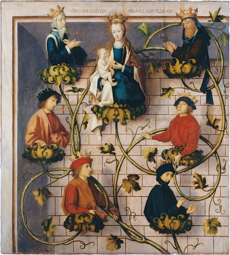 Dominikanischer Altar in Frankfurt: Baum Jesse (Oberteil) - Hans Holbein der Ältere