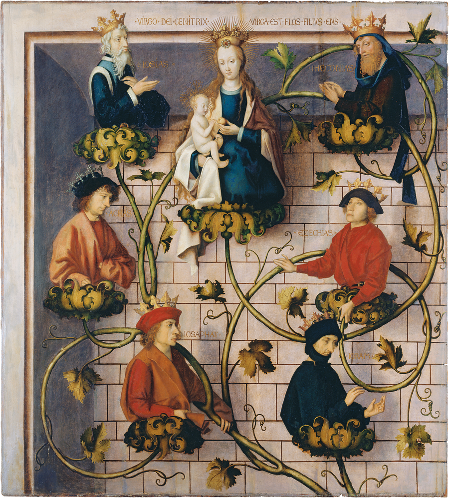 Dominikanischer Altar in Frankfurt: Baum Jesse (Oberteil) - Hans Holbein der Ältere