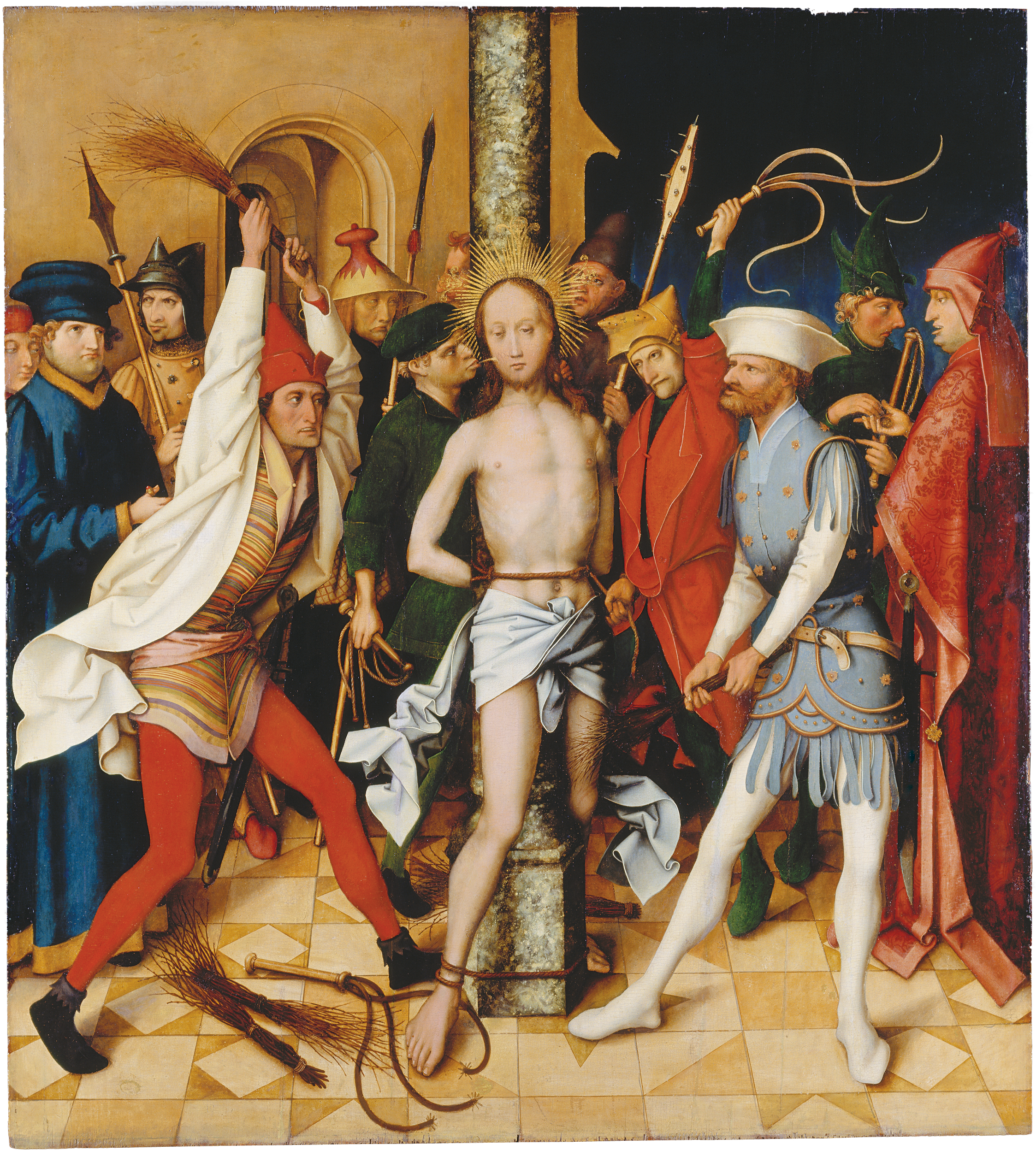 Retable dominicain de Francfort : Flagellation - Hans Holbein the Elder image 1 tableau peint à l’huile sur toile