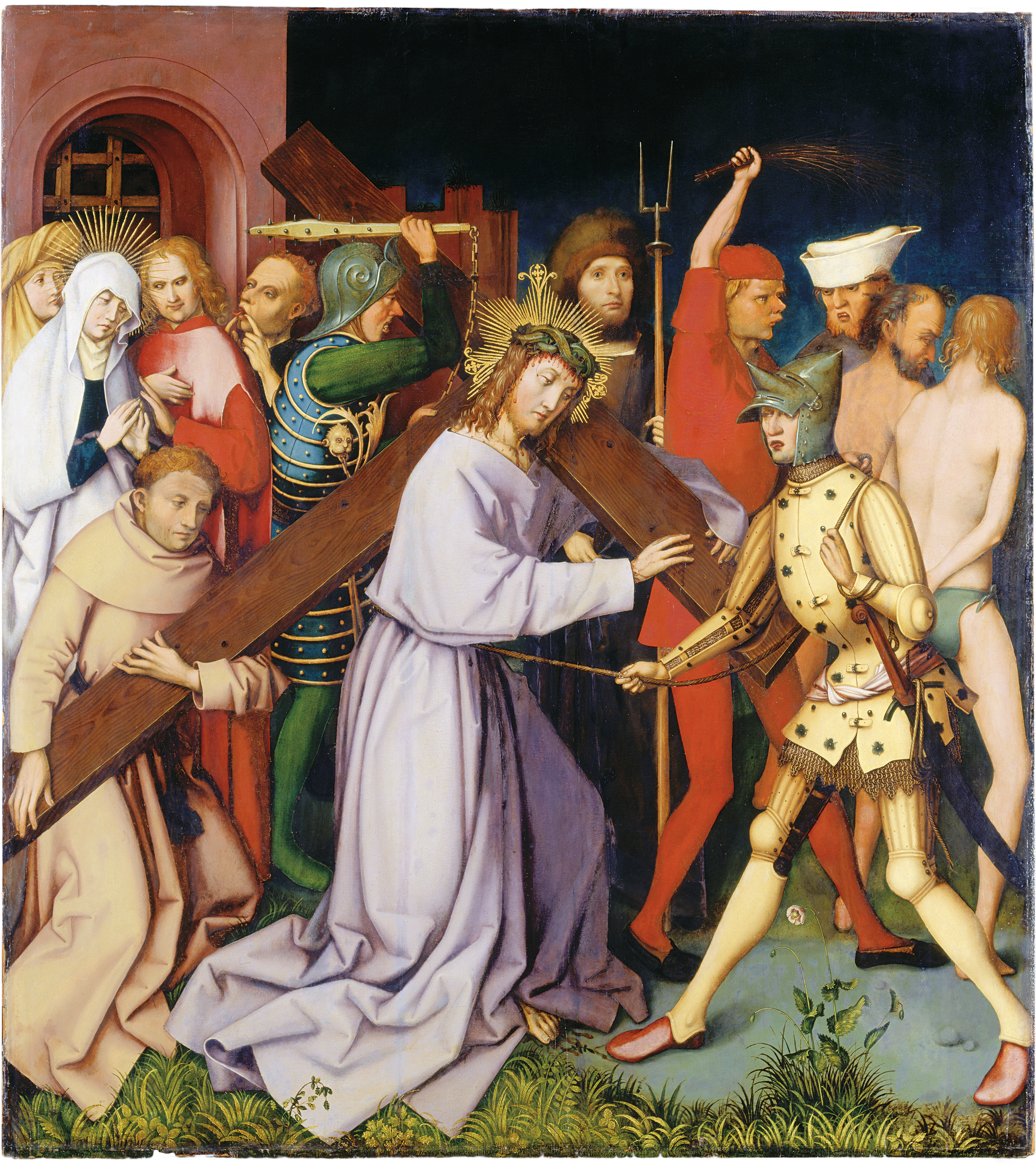 Retable dominicain de Francfort : Port de la Croix - Hans Holbein the Elder image 1 copie de tableau peinte à la main