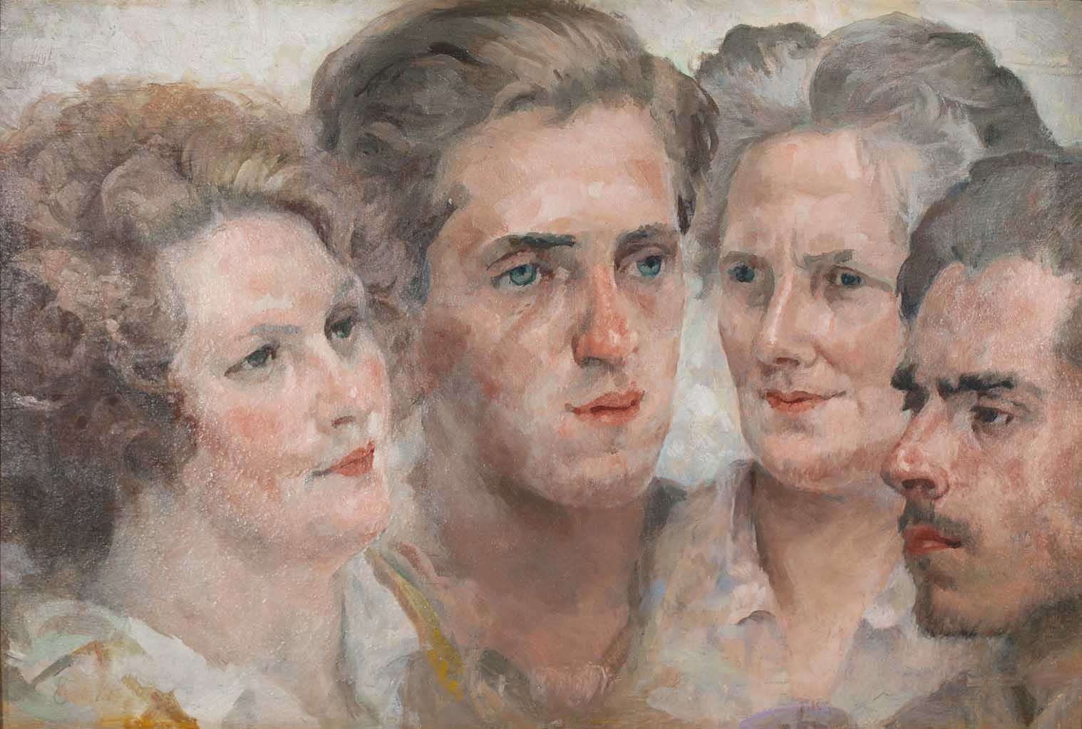 Retratos de família - Eliseu Visconti image 1 copie peinte à la main à l’huile