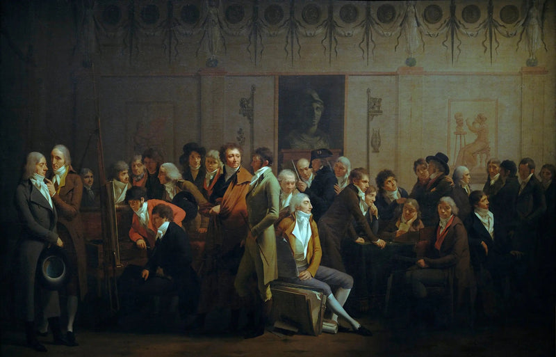 Künstlerzusammenkunft im Atelier von Isabey - Louis-Léopold Boilly