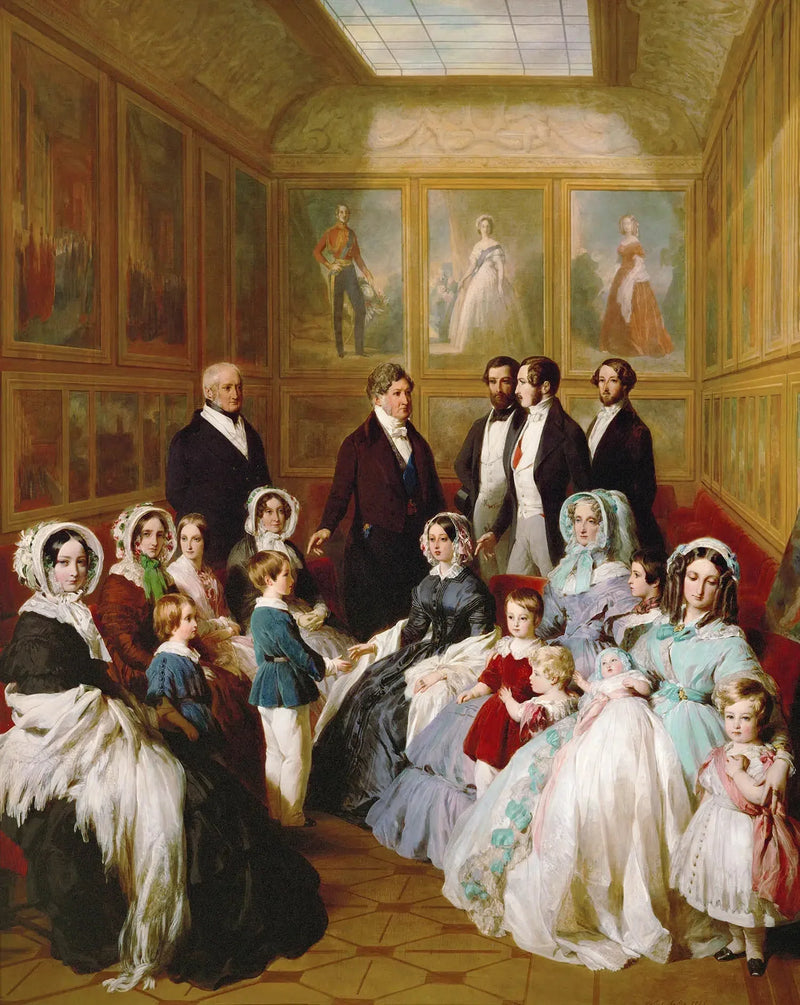 Familienzusammenkunft in der Galerie Victoria im Château d'Eu, am 8. September 1845 - Franz Xaver Winterhalter