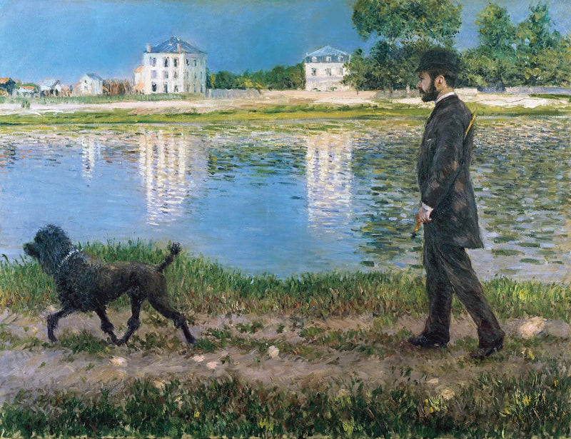 Richard Gallo und sein Hund in Petit Gennevilliers - Gustave Caillebotte