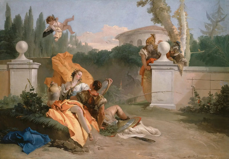 Rinaldo und Armida in seinem Garten - Giovanni Battista Tiepolo